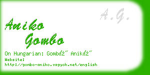 aniko gombo business card